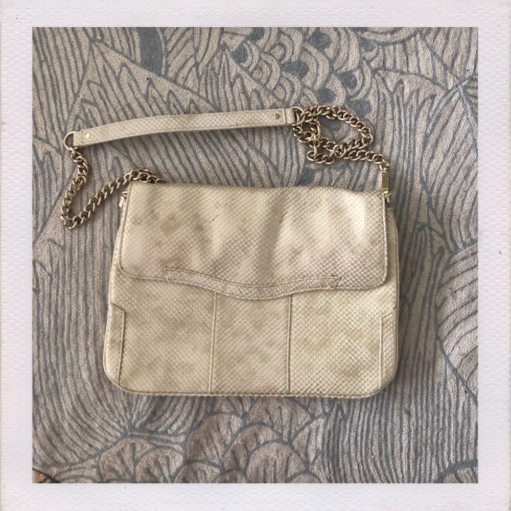 💛 Champagne shoulder bag gold chain strap 💛